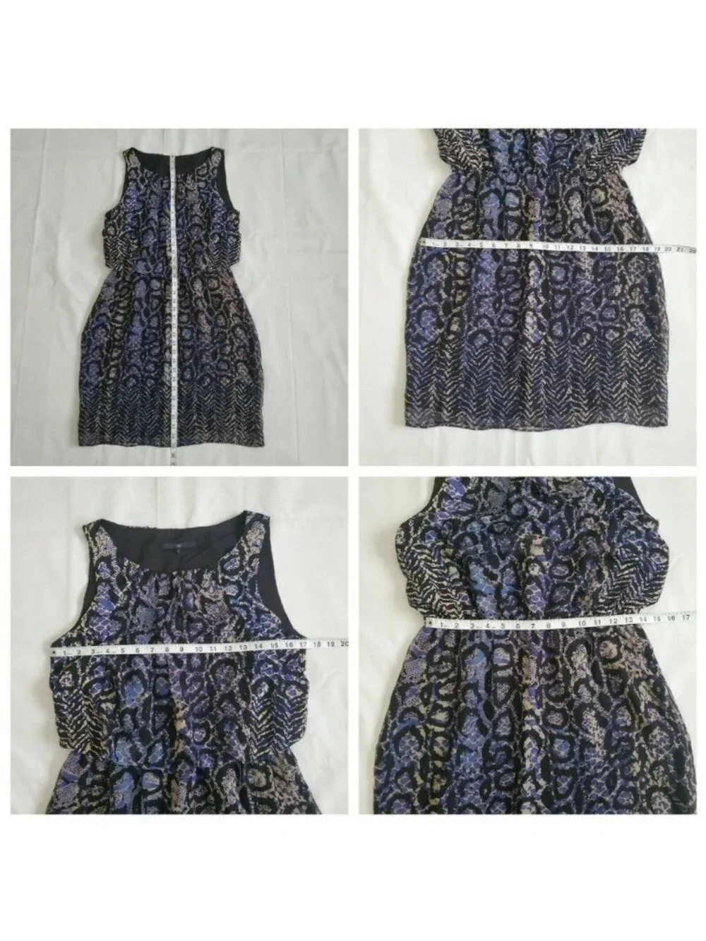 Tibi New York Women's Black Multi Color Animal Print 100% Silk Dress Size 2 - Picture 9 of 10